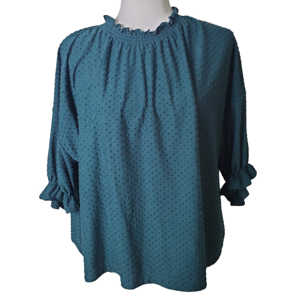 Madewell Clipdot Swiss Dot Blouse Size XL